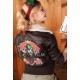 Harley Quinn Bombshell With Patch Leather Jacket